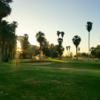 A view of a green and a tee at Barbara Worth Golf Resort.