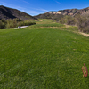The dogleg-left, par-4 eighth hole on the Sky Course at Lost Canyons Golf Club.