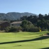 A sunny day view of a hole at San Dimas Canyon Golf Course.