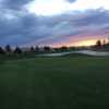 A sunset view of a hole at Ashwood Golf Club.
