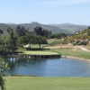View of the 8th green from the Canyon course at Steele Canyon Golf Club.