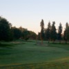 A view of a well protected green at Merced Golf & Country Club.
