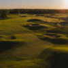 Aerial view of a green at Eagle Glen Golf Club.