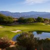 A view of the 18th green at Mountain View Course from Desert Willow Golf Resort