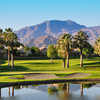 Indian Springs GC: The signature par-3 #5 with Santa Rosa Mountains in the background.