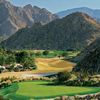 View of the 16th green at PGA WEST Pete Dye Mountain Course.