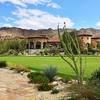 A view of the clubhouse and putting green at Reserve Club.