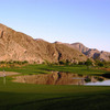 A view of the 18th green with water coming into play (courtesy of SilverRock Resort)