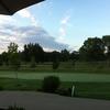 A view from the patio of Club 9 cafe at Indian Creek Country Club