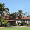 A view of the clubhouse at Rancho Park Golf Course