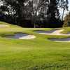 A view of the 2nd green protected by bunkers at La Rinconada Country Club