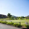 A view of the practice putting green at Malibu Country Club