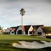 A view of green #18 and clubhouse at Richmond Country Club