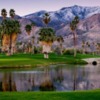 A view of green #18 at South Course from Indian Canyons Golf Resort