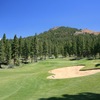 The 10th hole at Grizzly Ranch Golf Club is a par 4 that doglegs left.