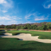 A view of a hole protected by bunkers at Reidy Creek Golf Course