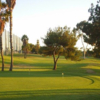 A view of the putting green and 1st tee at Newport Beach Golf Course