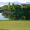 A view of a green with water coming into play at Hemet Golf Club.