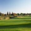 A fall view of a green at Creekside Golf Course