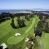 Aerial view of a hole at Olympic Club