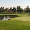 A view of a hole with water coming into play at Goose Creek Golf Club