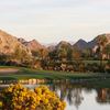 A view of the 17th hole at SilverRock Resort in La Quinta, California.