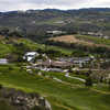 An aerial view of the clubhouse, parking lot and part of the course at Tierra Rejada Golf Club (Oleg Volovik)