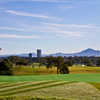 A view of the Vineyard Course at River Ridge Golf Club with the Santa Monica Mountains in the background