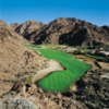 #15 on PGA WEST Pete Dye Mountain Course is laying along the base of the mountains - stay tight to the base and go for this par 5 in two. The green stays snug up against the base and will not be in full view.