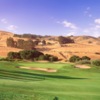 A view of a hole protected by tricky bunkers at La Purisima Golf Course