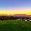 Sunset view from Los Serranos Golf & Country Club