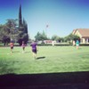 A view of the practice area at Lone Tree Golf Course