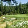 A view of the 17th hole at Apple Mountain Golf Resort.