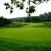 A view of the 11th hole from behind green towards rest of hole at Coyote Hills Golf Course