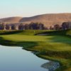 A view of green #2 with water coming into play at Zinfandel from Poppy Ridge Golf Course