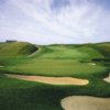 A view of a well protected green at Poppy Ridge Golf Course