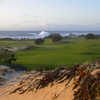 Pacific Grove's 13th hole: View from above green at dusk
