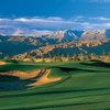 A view of the 11th green with bunkers on the left at Shadow Ridge Golf Club