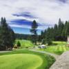 A view of the practice putting green at Sequoia Woods Country Club.