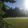 A sunny day view of green #7 at Kings Valley Golf Course.