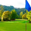 A view from a green at Benbow Valley RV Resort & Golf Course.