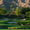 A view of a well protected hole at Celebrity Course from Indian Wells Golf Resort.