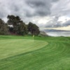 The par-4 16th hole at Torrey Pines North has a bailout area left of the green.
