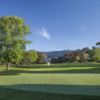 A sunny day view of green #12 at Santa Barbara Golf Club.