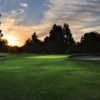 A view of hole #6 surrounded by sunset light at Ancil Hoffman Golf Course.