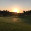 A sunset view of a hole at Turkey Creek Golf Club.