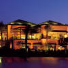 A night view of the clubhouse at Indian Ridge Country Club