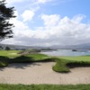 View of a bunkered green at Pebble Beach Golf Links