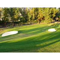 The seventh green on the Eisenhower Course at Industry Hills Golf Club near Los Angeles.