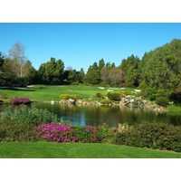 The par-11th is a colorful site at Aviara Golf Club in Carlsbad, California.